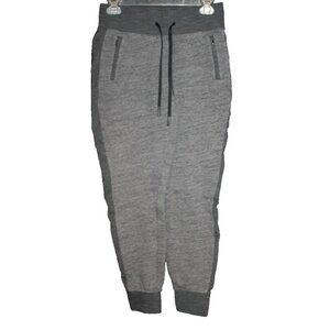 Lululemon High Rise Jogger Pants Women’s Size 4 Gray Zip Pocket Fleece Lined